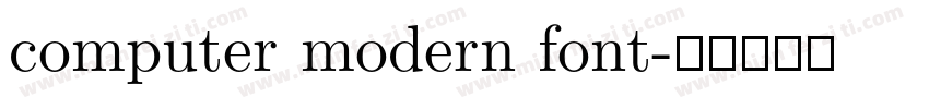 computer modern font字体转换